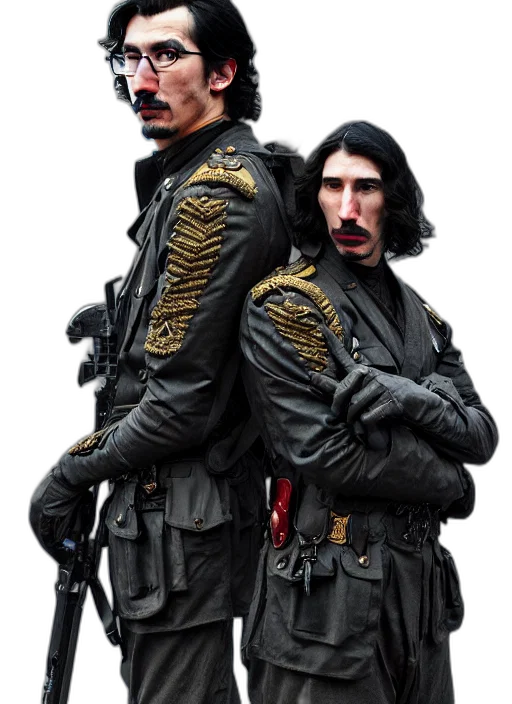 jacket, staff, concept art, portrait transparent PNG cut-out