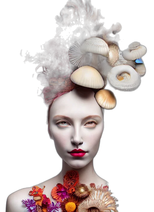 hat, mask, hair, jewelry transparent PNG cut-out