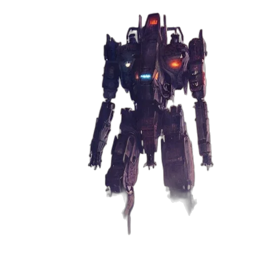 robot, weapon, creature, staff, concept art, pixel art, 3d render, watercolor transparent PNG cut-out