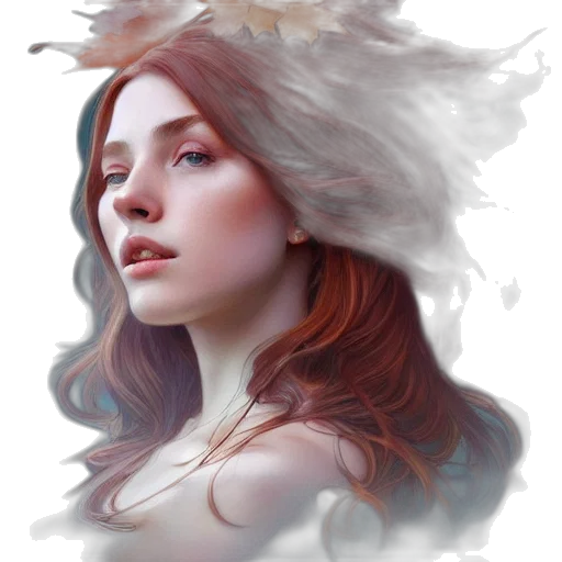 crown, face, dragon, hair transparent PNG cut-out