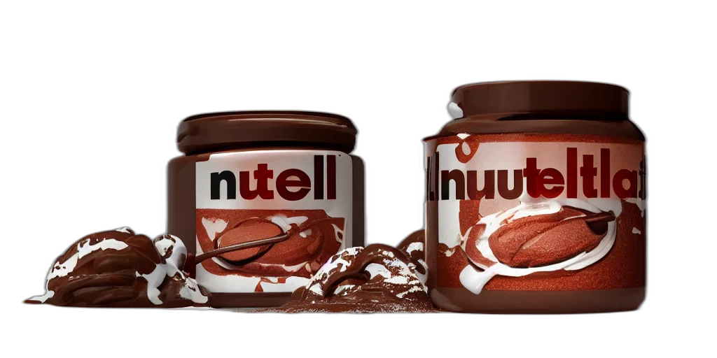 food, photorealistic, 3d render, nutella transparent PNG cut-out