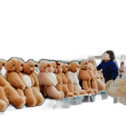 food, furniture, 3d render, teddy, bears, shopping, groceries, 30mm transparent PNG cut-out
