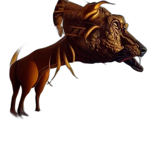 animal, dragon, creature, staff, concept art, fantasy art, 3d render, photorealistic transparent PNG cut-out