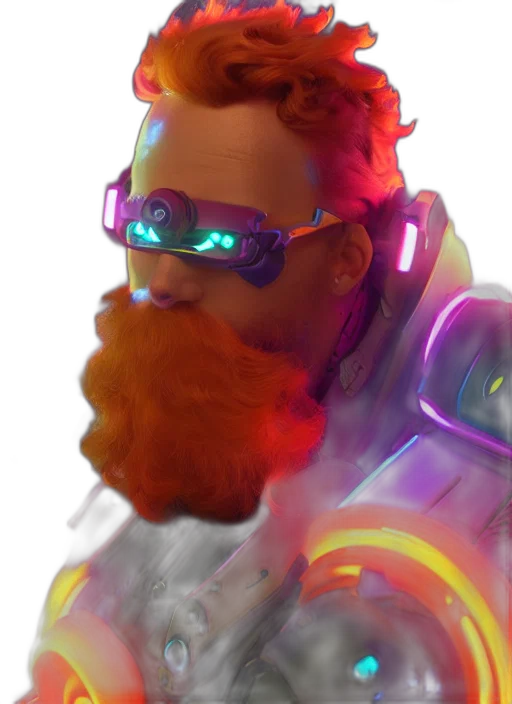 robot, staff, face, jacket transparent PNG cut-out