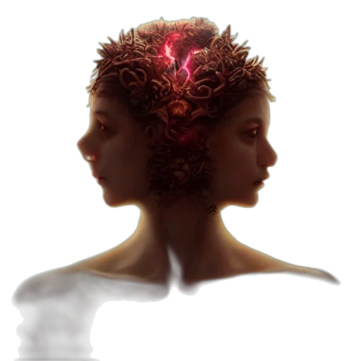 crown, hair, face, jewelry, concept art, photorealistic, 3d render, fantasy art transparent PNG cut-out