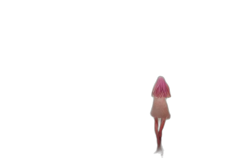 dress, hair, creature, robot transparent PNG cut-out