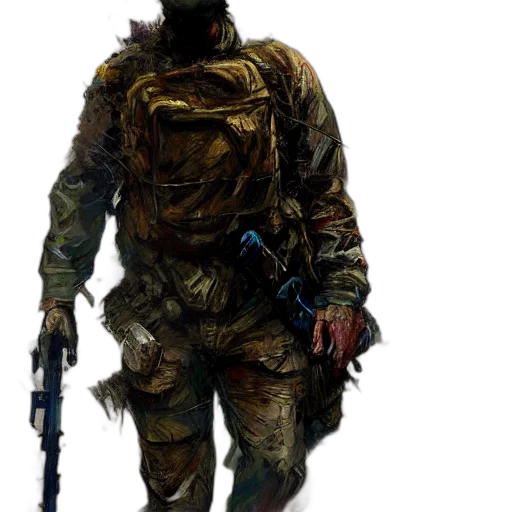 jacket, staff, animal, creature transparent PNG cut-out