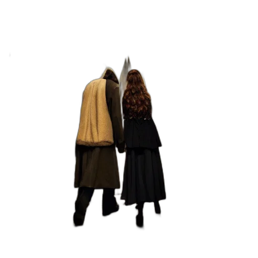jacket, dress, umbrella, staff, concept art, pixel art, 3d render, outer space transparent PNG cut-out