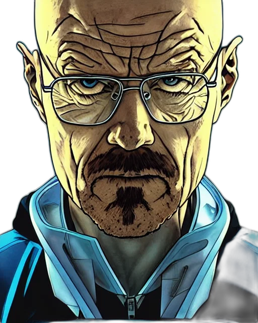 face, mask, staff, comic book art, cartoon, concept art, cyberpunk, blue transparent PNG cut-out