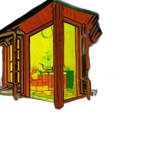 furniture, 3d render, concept art, pixel art, photorealistic, forest, log, cabin transparent PNG cut-out