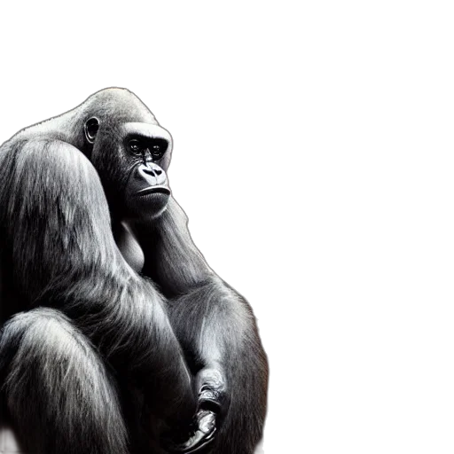 animal, creature, face, photorealistic, concept art, 3d render, pencil sketch, monochrome transparent PNG cut-out