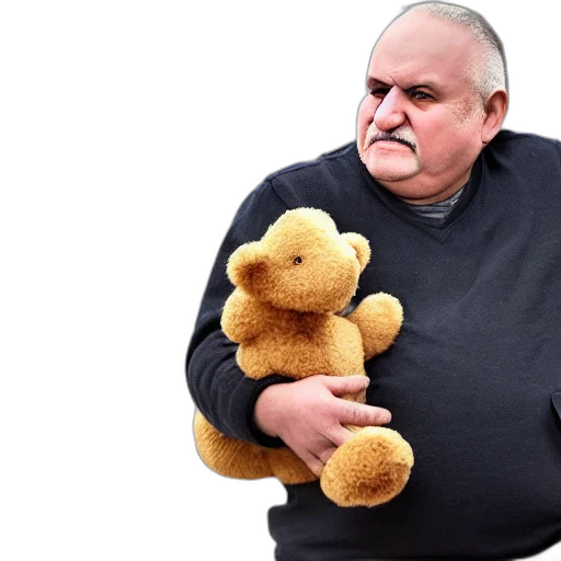 creature, jacket, animal, romanian, overweight, old, man, carrying transparent PNG cut-out