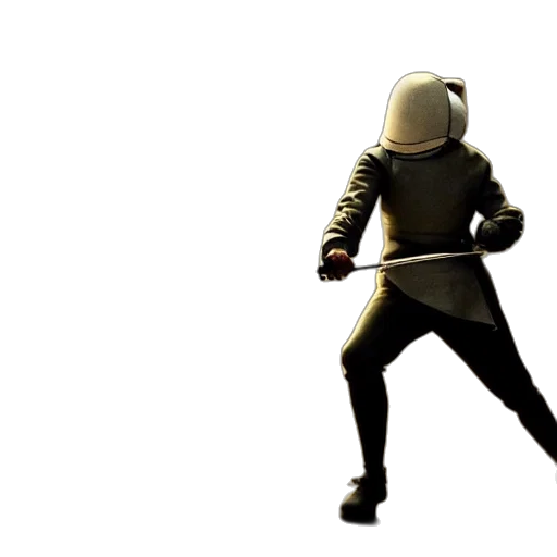 robot, jacket, sword, staff transparent PNG cut-out