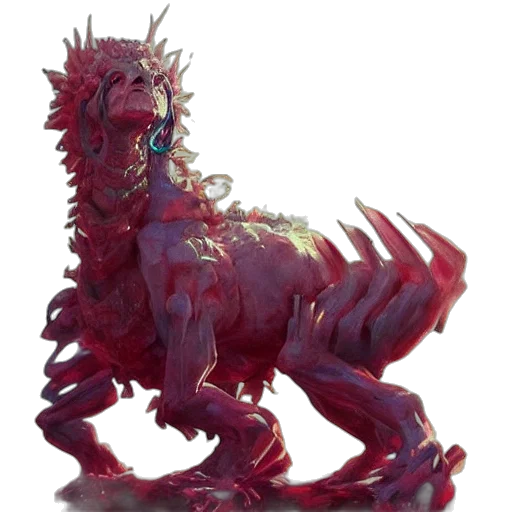 dragon, creature, animal, concept art, 3d render, fantasy art, photorealistic, red transparent PNG cut-out