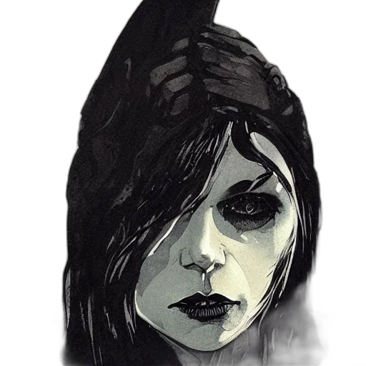 mask, face, hat, creature, concept art, comic book art, watercolor, fantasy art transparent PNG cut-out