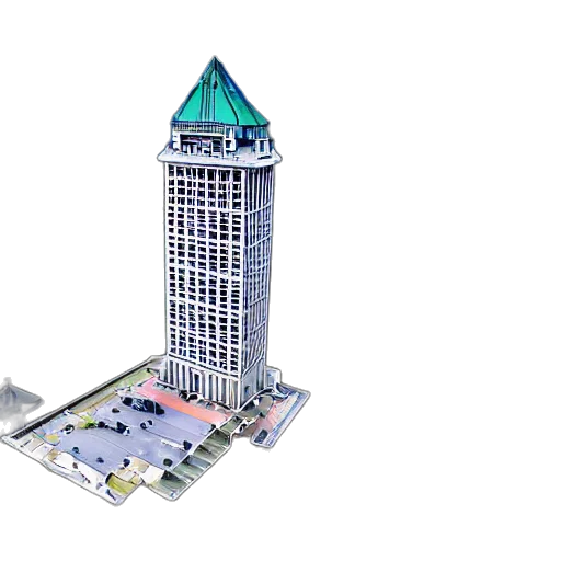 building, 3d render, concept art, photorealistic transparent PNG cut-out