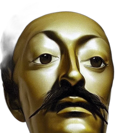 mask, face, staff, crown, photorealistic, 3d render, concept art, glass transparent PNG cut-out