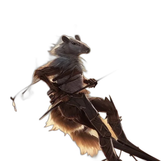 dragon, sword, staff, animal, concept art, fantasy art, 3d render, photorealistic transparent PNG cut-out