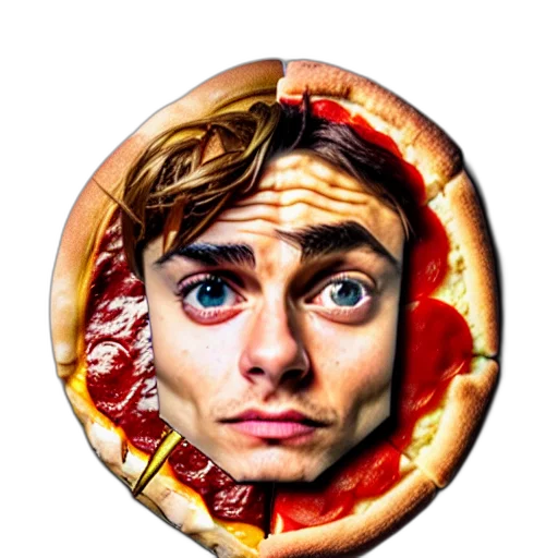 face, food, jacket, umbrella, photorealistic, cartoon, concept art, comic book art transparent PNG cut-out