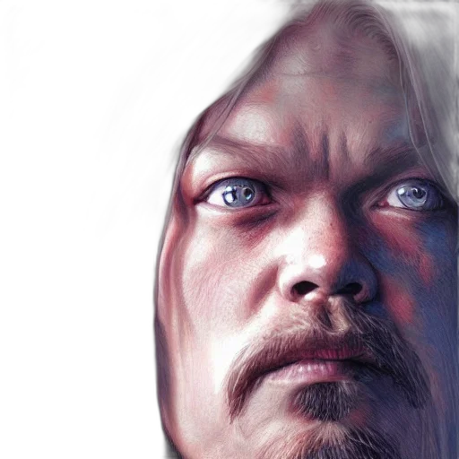 face, robot, photorealistic, comic book art, concept art, fantasy art, outer space, axel transparent PNG cut-out