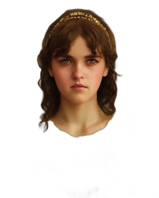 face, crown, hair, jewelry transparent PNG cut-out