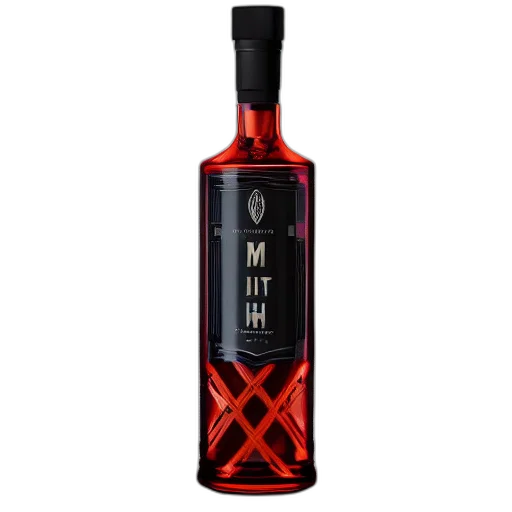 bottle, 3d render, vodka, modern transparent PNG cut-out