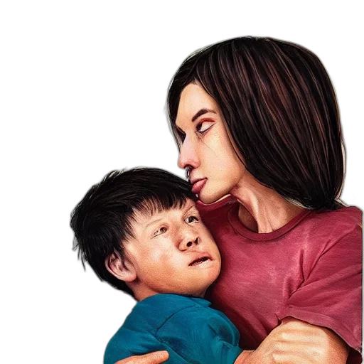 face, photorealistic, concept art, comic book art transparent PNG cut-out