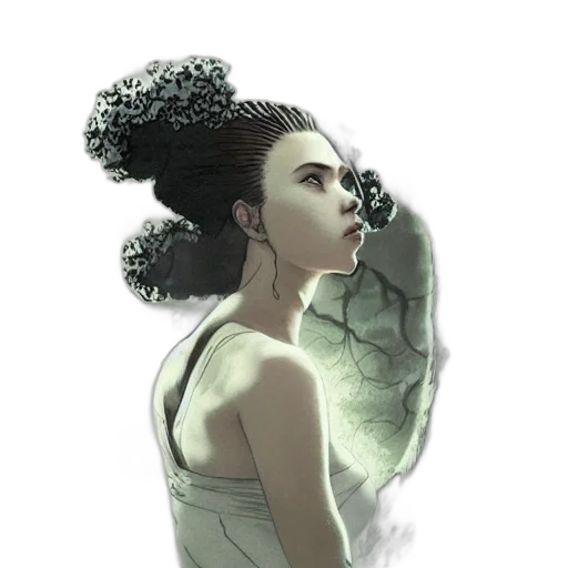crown, face, hair, dress, concept art, fantasy art, photorealistic, comic book art transparent PNG cut-out