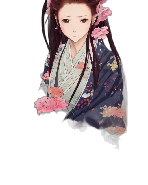 staff, flower, weapon, dress transparent PNG cut-out