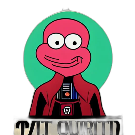 jacket, creature, robot, staff, cartoon, concept art, comic book art, 3d render transparent PNG cut-out