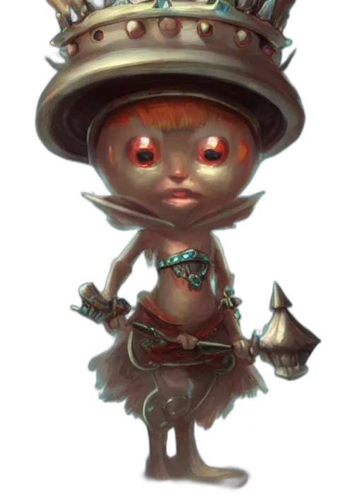 staff, hat, creature, weapon transparent PNG cut-out