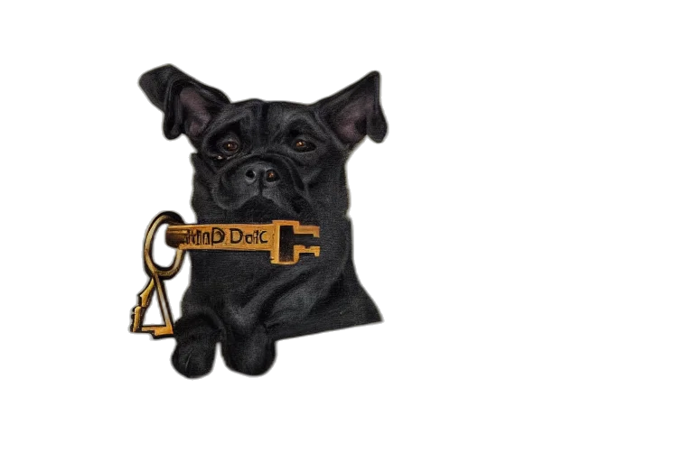 staff, 3d render, one, dog transparent PNG cut-out