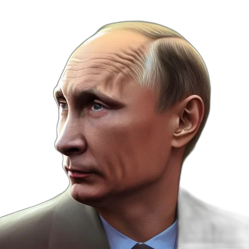 face, photorealistic, concept art, cartoon, 3d render, vladimir, putin, depth transparent PNG cut-out