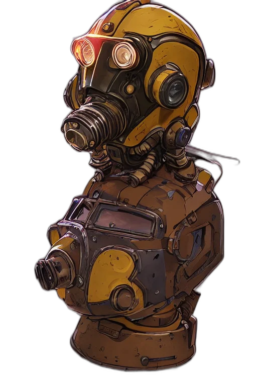 robot, mask, weapon, face transparent PNG cut-out
