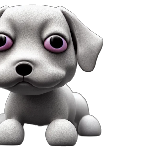 animal, 3d render, photorealistic, concept art, toy, dog, designed, takashi transparent PNG cut-out