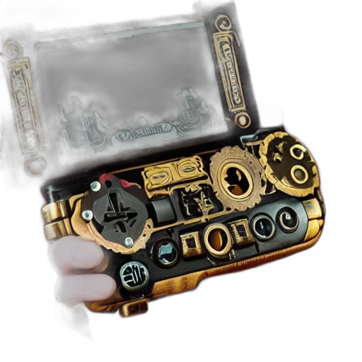 jewelry, weapon, concept art, 3d render, cyberpunk, photorealistic, handheld, steampunk transparent PNG cut-out