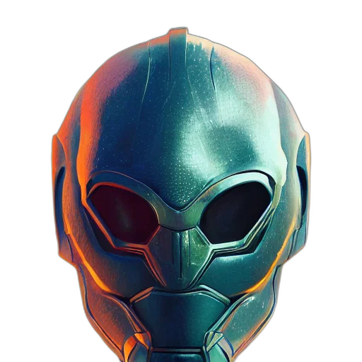 mask, robot, face, creature transparent PNG cut-out