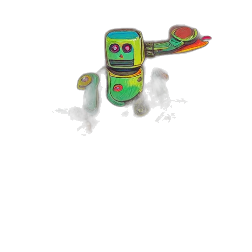 robot, weapon, staff, creature, pixel art, concept art, 3d render, fantasy art transparent PNG cut-out