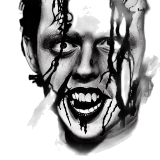 face, mask, creature, photorealistic transparent PNG cut-out