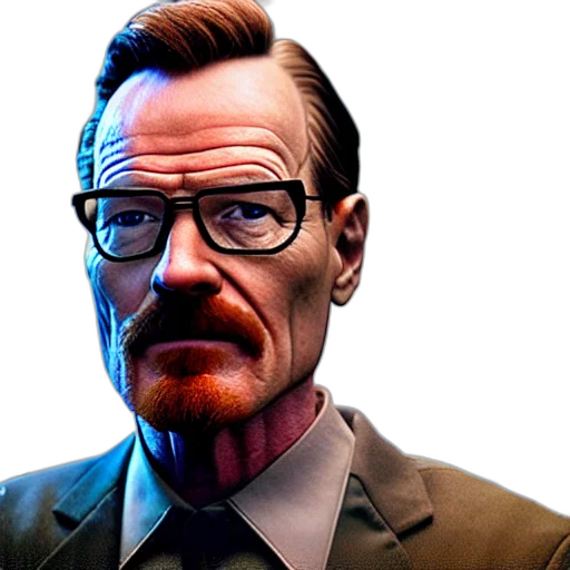 face, staff, photorealistic, concept art, comic book art, cartoon, bryan, cranston transparent PNG cut-out