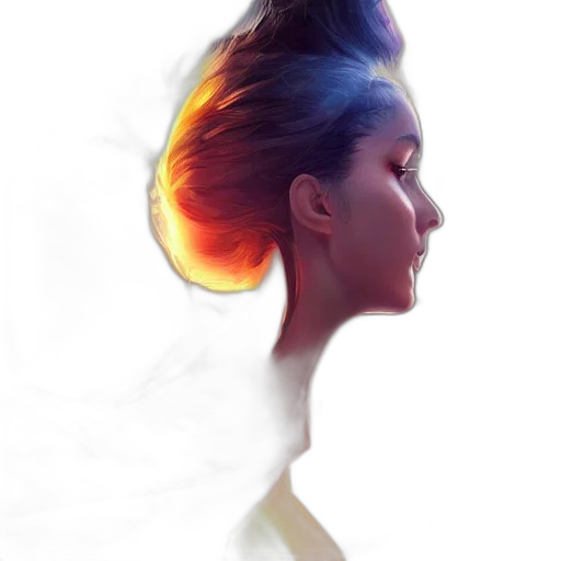 hair, face, crown, mask transparent PNG cut-out