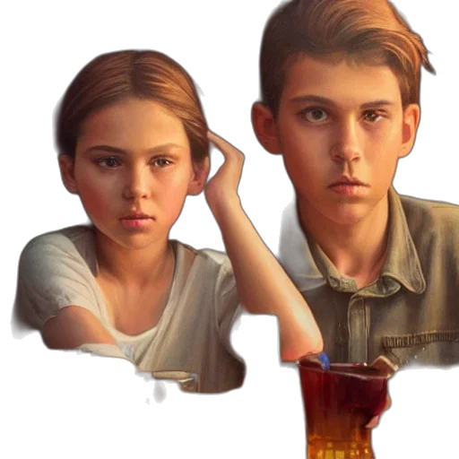 face, bottle, hair, photorealistic, oil painting, concept art, 3d render, fire transparent PNG cut-out