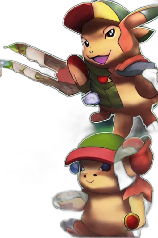 weapon, staff, animal, hat transparent PNG cut-out
