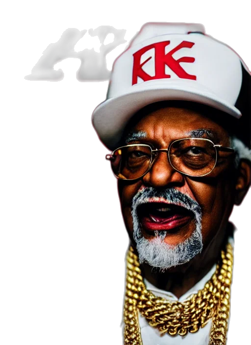 dslr, portrait, still, colonel, harland, david, sanders, rapper transparent PNG cut-out
