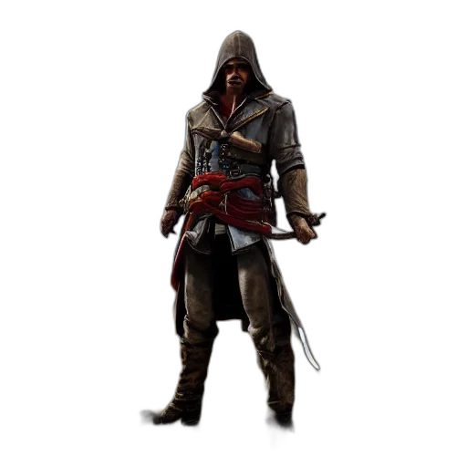 jacket, weapon, sword, staff, concept art, fantasy art, 3d render, pixel art transparent PNG cut-out