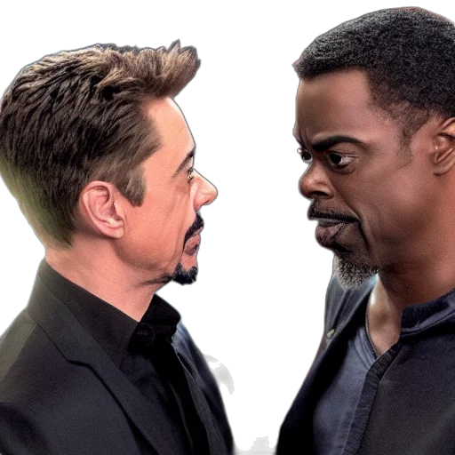 tony, stark, slaps, chris transparent PNG cut-out