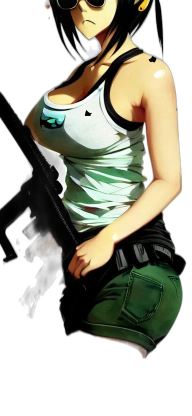 weapon, dress, staff, comic book art transparent PNG cut-out
