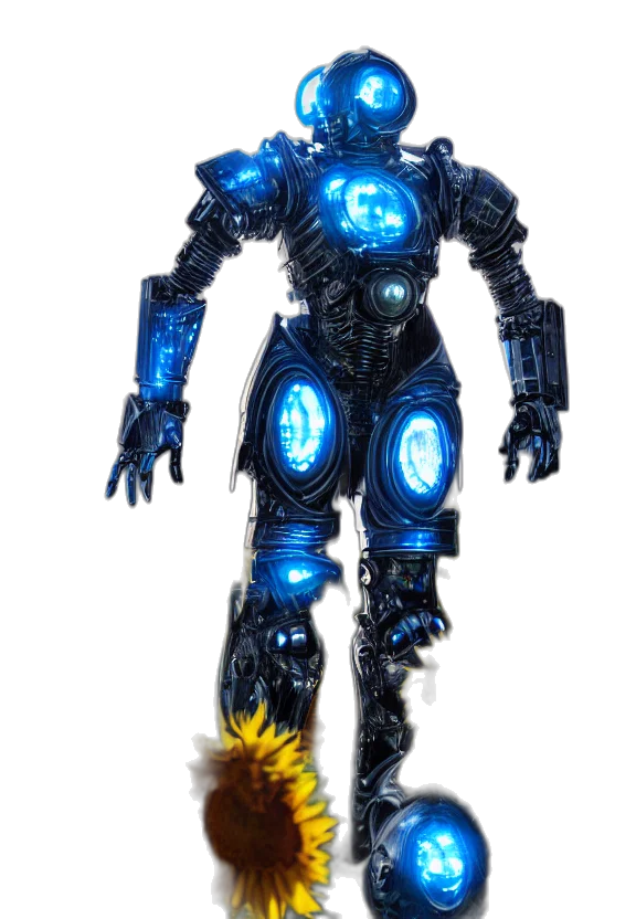 robot, weapon, staff, creature transparent PNG cut-out