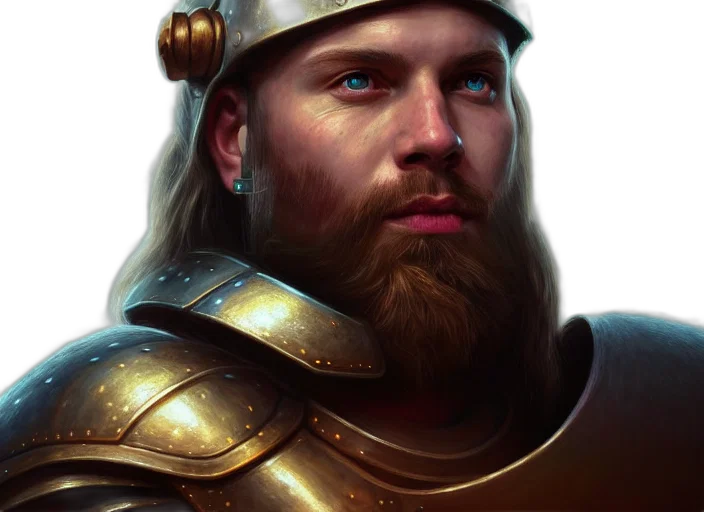 face, sword, crown, fantasy art, photorealistic, concept art, oil painting, hyperrealistic transparent PNG cut-out