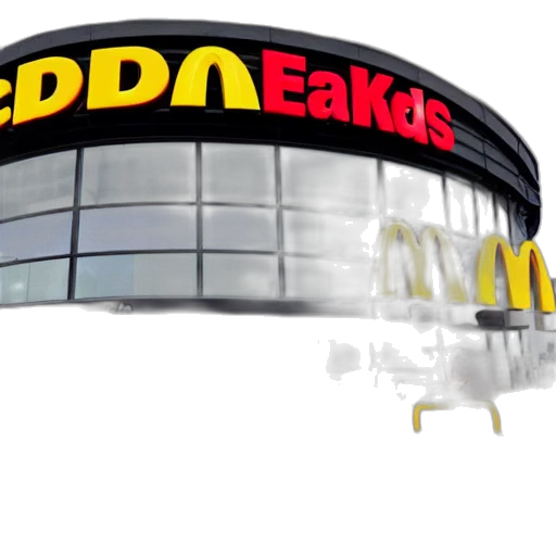 3d render, mcdonalds, arby, ikea transparent PNG cut-out